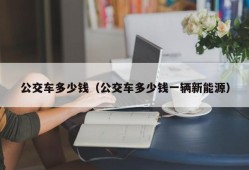 公交车多少钱（公交车多少钱一辆新能源）