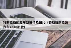 特斯拉新能源车型报价及图片（特斯拉新能源汽车2020新款）