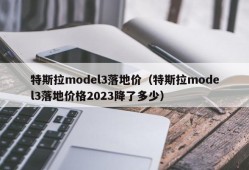 特斯拉model3落地价（特斯拉model3落地价格2023降了多少）