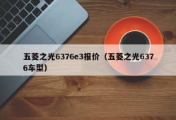 五菱之光6376e3报价（五菱之光6376车型）