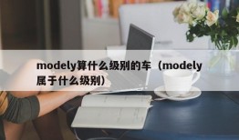 modely算什么级别的车（modely属于什么级别）