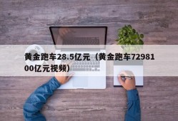 黄金跑车28.5亿元（黄金跑车7298100亿元视频）