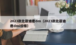 2023款比亚迪唐dm（2023款比亚迪唐dmi价格）