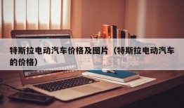 特斯拉电动汽车价格及图片（特斯拉电动汽车的价格）