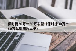 保时捷30万一50万车型（保时捷30万一50万车型图片二手）