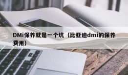 DMi保养就是一个坑（比亚迪dmi的保养费用）