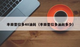 丰田普拉多40油耗（丰田普拉多油耗多少）