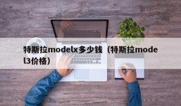 特斯拉modelx多少钱（特斯拉model3价格）