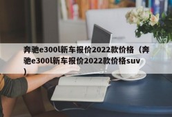 奔驰e300l新车报价2022款价格（奔驰e300l新车报价2022款价格suv）