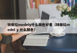 特斯拉modely什么颜色好看（特斯拉model y 什么颜色）