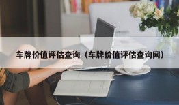 车牌价值评估查询（车牌价值评估查询网）