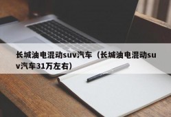 长城油电混动suv汽车（长城油电混动suv汽车31万左右）