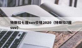 特斯拉七座suv价格2020（特斯拉7座suv）