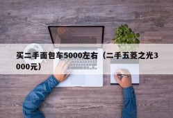 买二手面包车5000左右（二手五菱之光3000元）