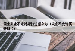 国企央企不让特斯拉进怎么办（央企不允许买特斯拉）