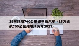 15万续航700公里纯电动汽车（15万续航700公里纯电动汽车2023）