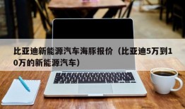 比亚迪新能源汽车海豚报价（比亚迪5万到10万的新能源汽车）