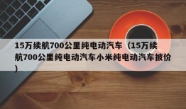 15万续航700公里纯电动汽车（15万续航700公里纯电动汽车小米纯电动汽车披价）