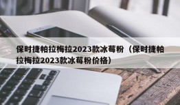 保时捷帕拉梅拉2023款冰莓粉（保时捷帕拉梅拉2023款冰莓粉价格）