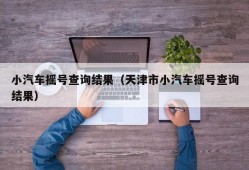 小汽车摇号查询结果（天津市小汽车摇号查询结果）