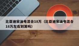 比亚迪宋油电混合18万（比亚迪宋油电混合18万左右划算吗）