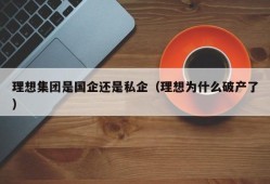 理想集团是国企还是私企（理想为什么破产了）