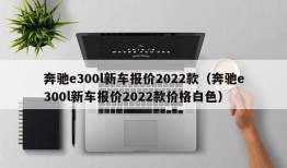 奔驰e300l新车报价2022款（奔驰e300l新车报价2022款价格白色）