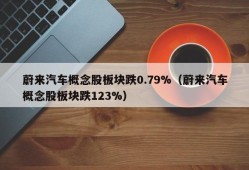 蔚来汽车概念股板块跌0.79%（蔚来汽车概念股板块跌123%）