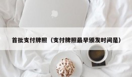 首批支付牌照（支付牌照最早颁发时间是）