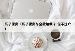 瓜子保卖（瓜子保卖车全款给我了 但不过户）