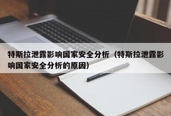 特斯拉泄露影响国家安全分析（特斯拉泄露影响国家安全分析的原因）