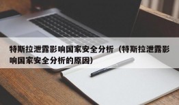 特斯拉泄露影响国家安全分析（特斯拉泄露影响国家安全分析的原因）