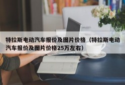 特拉斯电动汽车报价及图片价格（特拉斯电动汽车报价及图片价格25万左右）