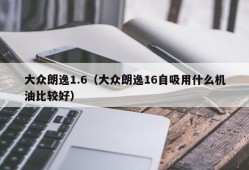 大众朗逸1.6（大众朗逸16自吸用什么机油比较好）