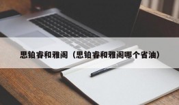 思铂睿和雅阁（思铂睿和雅阁哪个省油）