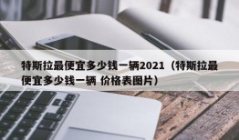 特斯拉最便宜多少钱一辆2021（特斯拉最便宜多少钱一辆 价格表图片）