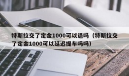 特斯拉交了定金1000可以退吗（特斯拉交了定金1000可以延迟提车吗吗）