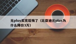 元plus买完后悔了（比亚迪元plus为什么降价3万）