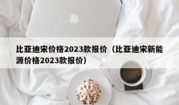 比亚迪宋价格2023款报价（比亚迪宋新能源价格2023款报价）