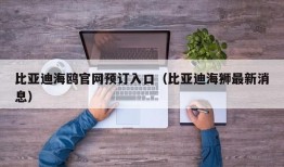 比亚迪海鸥官网预订入口（比亚迪海狮最新消息）