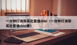 一分钟打消你买比亚迪dmi（一分钟打消你买比亚迪dmi唐）